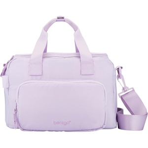 image:imageBentgo Insulated Lunch Bag ExtraLarge Capacity Lightweight  PEVA Insulation Adjustable Shoulder Strap Exterior Storage Compartment Durable Nylon ObsidianLavender