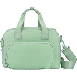 image:imageBentgo Insulated Lunch Bag ExtraLarge Capacity Lightweight  PEVA Insulation Adjustable Shoulder Strap Exterior Storage Compartment Durable Nylon ObsidianClay Green