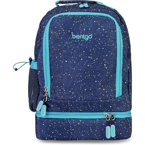 image:imageBentgo Kids 2in1 Backpack amp Insulated Lunch Bag with Padded Straps  16 Kids School Backpack for Travel amp Sleepovers WaterResistant Large Compartments amp Water Bottle Pocket Blue SpeckleConfetti Edition  Abyss Blue