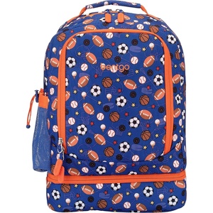 image:imageBentgo Kids 2in1 Backpack amp Insulated Lunch Bag with Padded Straps  16 Kids School Backpack for Travel amp Sleepovers WaterResistant Large Compartments amp Water Bottle Pocket Blue SpeckleSports
