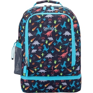 image:imageBentgo Kids 2in1 Backpack amp Insulated Lunch Bag with Padded Straps  16 Kids School Backpack for Travel amp Sleepovers WaterResistant Large Compartments amp Water Bottle Pocket Blue SpeckleDinosaur