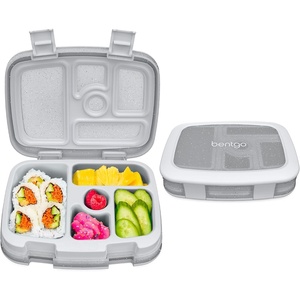 image:imageBentgo Kids BentoStyle 5Compartment LeakProof Lunch Box  Ideal Portion Sizes for Ages 37 Durable DropProof Dishwasher Safe PFAS amp BPAFree Materials BlueGlitter Edition  Silver