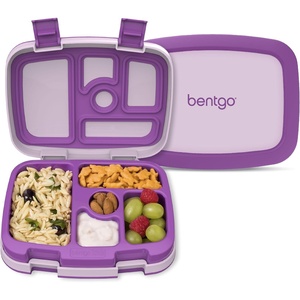 image:imageBentgo Kids BentoStyle 5Compartment LeakProof Lunch Box  Ideal Portion Sizes for Ages 37 Durable DropProof Dishwasher Safe PFAS amp BPAFree Materials BluePurple