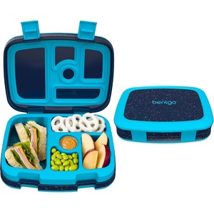 image:imageBentgo Kids BentoStyle 5Compartment LeakProof Lunch Box  Ideal Portion Sizes for Ages 37 Durable DropProof Dishwasher Safe PFAS amp BPAFree Materials BlueConfetti Edition  Abyss Blue