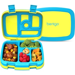 image:imageBentgo Kids BentoStyle 5Compartment LeakProof Lunch Box  Ideal Portion Sizes for Ages 37 Durable DropProof Dishwasher Safe PFAS amp BPAFree Materials BlueCitrus Yellow