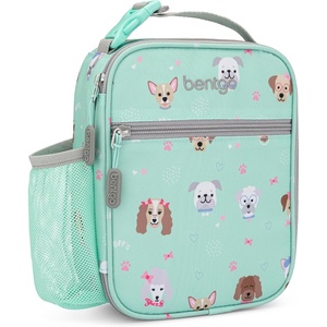image:imageBentgo Kids Insulated WaterResistant Reusable Lunch Tote  Lightweight amp Durable Lunch Bag with Water Bottle Holder amp Mesh Pocket Fits Lunch Box amp Water Bottle For Ages 3 DinosaurPuppy