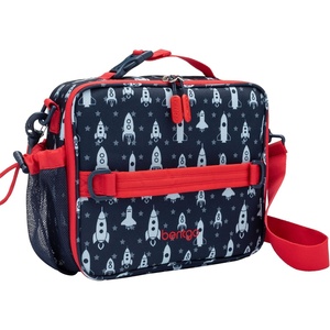 image:imageBentgo Kids Lunch Bag  DoubleInsulated Reusable Lunch Bag for Kids 3 with Adjustable Strap Holds Lunch BoxWater BottleSnacks EasyClean WaterResistant amp Pockets Glitter  Petal PinkRocket