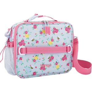 image:imageBentgo Kids Lunch Bag  DoubleInsulated Reusable Lunch Bag for Kids 3 with Adjustable Strap Holds Lunch BoxWater BottleSnacks EasyClean WaterResistant amp Pockets Glitter  Petal PinkBlooming Floral