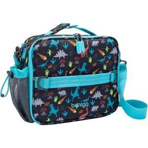 image:imageBentgo Kids Lunch Bag  DoubleInsulated Reusable Lunch Bag for Kids 3 with Adjustable Strap Holds Lunch BoxWater BottleSnacks EasyClean WaterResistant amp Pockets Glitter  Petal PinkDinosaur