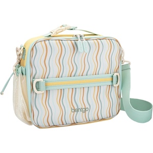 image:imageBentgo Kids Lunch Bag  DoubleInsulated Reusable Lunch Bag for Kids 3 with Adjustable Strap Holds Lunch BoxWater BottleSnacks EasyClean WaterResistant amp Pockets Glitter  Petal PinkWavy