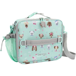 image:imageBentgo Kids Lunch Bag  DoubleInsulated Reusable Lunch Bag for Kids 3 with Adjustable Strap Holds Lunch BoxWater BottleSnacks EasyClean WaterResistant amp Pockets Glitter  Petal PinkPuppy Love