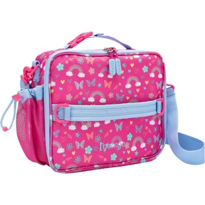 image:imageBentgo Kids Lunch Bag  DoubleInsulated Reusable Lunch Bag for Kids 3 with Adjustable Strap Holds Lunch BoxWater BottleSnacks EasyClean WaterResistant amp Pockets Glitter  Petal PinkRainbows  Butterflies