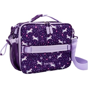 image:imageBentgo Kids Prints DoubleInsulated Reusable Lunch Bag  For Kids 3 Adjustable Strap Holds Lunch BoxWater BottleSnacks EasyClean WaterResistant Pockets Abyss Blue SpeckleUnicorn