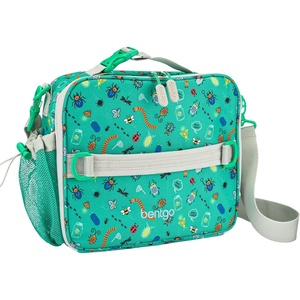 image:imageBentgo Kids Prints DoubleInsulated Reusable Lunch Bag  For Kids 3 Adjustable Strap Holds Lunch BoxWater BottleSnacks EasyClean WaterResistant Pockets Abyss Blue SpeckleBug Buddies