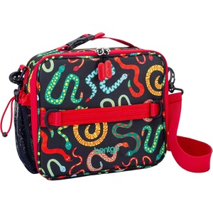 image:imageBentgo Kids Prints DoubleInsulated Reusable Lunch Bag  For Kids 3 Adjustable Strap Holds Lunch BoxWater BottleSnacks EasyClean WaterResistant Pockets Abyss Blue SpeckleSssnakes