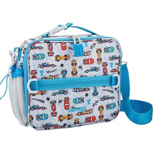 image:imageBentgo Kids Prints DoubleInsulated Reusable Lunch Bag  For Kids 3 Adjustable Strap Holds Lunch BoxWater BottleSnacks EasyClean WaterResistant Pockets Abyss Blue SpeckleRace Cars