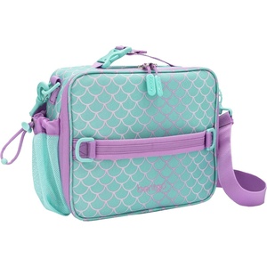 image:imageBentgo Kids Prints DoubleInsulated Reusable Lunch Bag  For Kids 3 Adjustable Strap Holds Lunch BoxWater BottleSnacks EasyClean WaterResistant Pockets Abyss Blue SpeckleMermaid