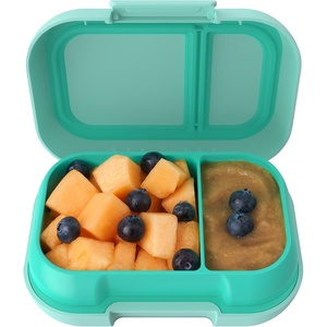 image:imageBentgo Kids Snack LeakProof 2 Compartment BentoStyle Container  For Snacks amp Small Meals EasyOpen Latch Dishwasher Safe BPAFree for School Daycare amp Sports Ages 3 GreenNavyAqua