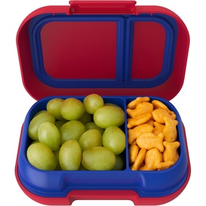 image:imageBentgo Kids Snack LeakProof 2 Compartment BentoStyle Container  For Snacks amp Small Meals EasyOpen Latch Dishwasher Safe BPAFree for School Daycare amp Sports Ages 3 GreenNavyRedRoyal