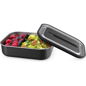image:imageBentgo MicroSteel LeakProof Bento Lunch Box Microwave amp OvenSafe  5Cup Capacity Removable Divider Airtight Lid BPA amp PFASFree TopRack DishwasherSafe AquaCarbon Black