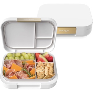 image:imageBentgo Modern Adult Bento Lunch Box with 34 Compartments  LeakResistant 55Cup Capacity Adjustable Divider Microwave amp DishwasherSafe Tray Mint GreenWhite