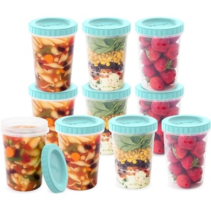 image:imageBentgo Prep  20 Piece 32 fl oz LeakProof Deli Containers with Lids Food Storage for Meal Prep TwistTop Reusable PFAS amp BPAFree Stackable Microwave Freezer amp Dishwasher Safe Aqua Splash32 oz Aquamarine