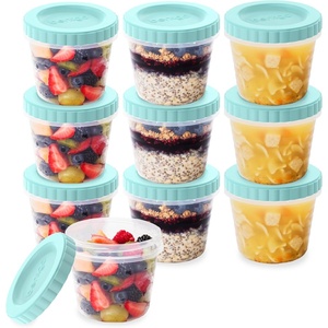 image:imageBentgo Prep  20 Piece 32 fl oz LeakProof Deli Containers with Lids Food Storage for Meal Prep TwistTop Reusable PFAS amp BPAFree Stackable Microwave Freezer amp Dishwasher Safe Aqua Splash16 oz Sea Blue