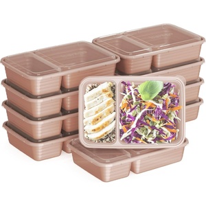 image:imageBentgo Prep  20Piece 2Compartment Reusable Meal Prep Containers with Lids PFAS amp BPA Free Materials Durable Microwave Freezer amp Dishwasher Safe To Go Food Storage Whisper Gray  3 Cup Capacity Portion Control Stackable PFAS amp BPAFree Microwave Freezer amp DishwasherSafe Whisper GrayRose Gold