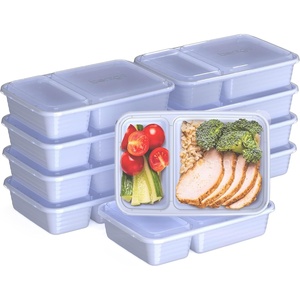 image:imageBentgo Prep  20Piece 2Compartment Reusable Meal Prep Containers with Lids PFAS amp BPA Free Materials Durable Microwave Freezer amp Dishwasher Safe To Go Food Storage Whisper Gray  3 Cup Capacity Portion Control Stackable PFAS amp BPAFree Microwave Freezer amp DishwasherSafe Whisper GrayPeriwinkle