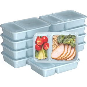 image:imageBentgo Prep  20Piece 2Compartment Reusable Meal Prep Containers with Lids PFAS amp BPA Free Materials Durable Microwave Freezer amp Dishwasher Safe To Go Food Storage Whisper Gray  3 Cup Capacity Portion Control Stackable PFAS amp BPAFree Microwave Freezer amp DishwasherSafe Whisper GraySky