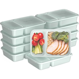 image:imageBentgo Prep  20Piece 2Compartment Reusable Meal Prep Containers with Lids PFAS amp BPA Free Materials Durable Microwave Freezer amp Dishwasher Safe To Go Food Storage Whisper Gray  3 Cup Capacity Portion Control Stackable PFAS amp BPAFree Microwave Freezer amp DishwasherSafe Whisper GrayMint