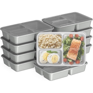 image:imageBentgo Prep  20Piece 3Compartment Reusable Meal Prep Containers with Lids PFAS amp BPA Free Materials Durable Microwave Freezer amp Dishwasher Safe To Go Food Storage Rosette GlitterSilver