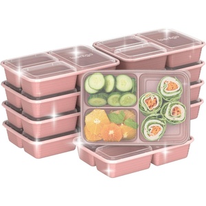 image:imageBentgo Prep  20Piece 3Compartment Reusable Meal Prep Containers with Lids PFAS amp BPA Free Materials Durable Microwave Freezer amp Dishwasher Safe To Go Food Storage Rosette GlitterRosette Glitter