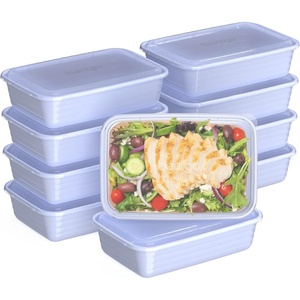 image:imageBentgo Prep 1Compartment Meal Prep Containers with Lids 20 Piece Set  4 Cup Capacity Portion Control Stackable PFAS amp BPAFree Microwave Freezer amp DishwasherSafe Peony GlitterPeriwinkle