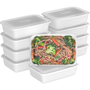 image:imageBentgo Prep 1Compartment Meal Prep Containers with Lids 20 Piece Set  4 Cup Capacity Portion Control Stackable PFAS amp BPAFree Microwave Freezer amp DishwasherSafe Peony GlitterWhite