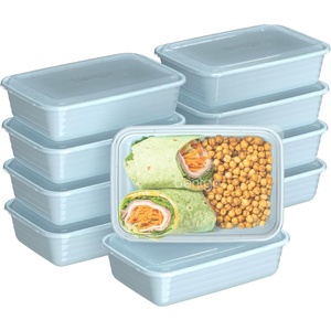 image:imageBentgo Prep 1Compartment Meal Prep Containers with Lids 20 Piece Set  4 Cup Capacity Portion Control Stackable PFAS amp BPAFree Microwave Freezer amp DishwasherSafe Peony GlitterSky