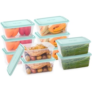 image:imageBentgo Prep 20Piece 8Cup DeepDish Storage Containers for Meal Prep  PFAS amp BPAFree Microwave Freezer amp Dishwasher Safe Aqua Splash