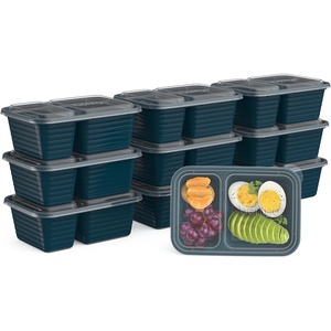 image:imageBentgo Prep 2Compartment Snack Containers 20 Piece PFAS amp BPAFree  Portion Control Stackable Durable Microwave Freezer amp DishwasherSafe PFAS amp BPAFree SkyDeep Teal