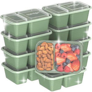 image:imageBentgo Prep 2Compartment Snack Containers 20 Piece PFAS amp BPAFree  Portion Control Stackable Durable Microwave Freezer amp DishwasherSafe PFAS amp BPAFree SkyBasil Glitter