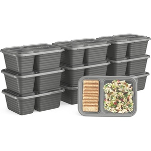 image:imageBentgo Prep 2Compartment Snack Containers 20 Piece PFAS amp BPAFree  Portion Control Stackable Durable Microwave Freezer amp DishwasherSafe PFAS amp BPAFree SkyPewter