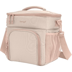image:imageBentgo Prep Deluxe Insulated Meal Prep Lunch Bag for Adults Holds 5 Meals  Keeps Food Hot or Cold Up to 8 Hours WaterResistant Dual Compartments BlushSand