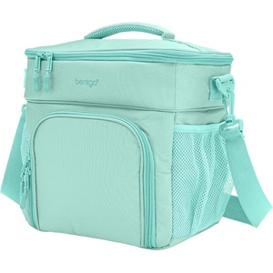 image:imageBentgo Prep Deluxe Insulated Meal Prep Lunch Bag for Adults Holds 5 Meals  Keeps Food Hot or Cold Up to 8 Hours WaterResistant Dual Compartments BlushCoastal Aqua