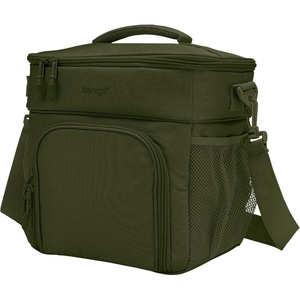 image:imageBentgo Prep Deluxe Insulated Meal Prep Lunch Bag for Adults Holds 5 Meals  Keeps Food Hot or Cold Up to 8 Hours WaterResistant Dual Compartments BlushDark Green