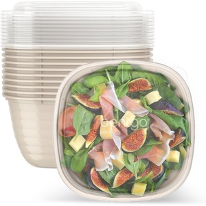 image:imageBentgo Prep Food Storage Bowls with Lids 10 Pack PFAS amp BPAFree  1 Compartment Stackable Portion Control Microwave Freezer amp DishwasherSafe Reusable ChampagneTan Stone