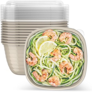 image:imageBentgo Prep Food Storage Bowls with Lids 10 Pack PFAS amp BPAFree  1 Compartment Stackable Portion Control Microwave Freezer amp DishwasherSafe Reusable ChampagneChampagne