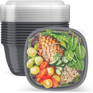 image:imageBentgo Prep Food Storage Bowls with Lids 10 Pack PFAS amp BPAFree  1 Compartment Stackable Portion Control Microwave Freezer amp DishwasherSafe Reusable ChampagneGraphite