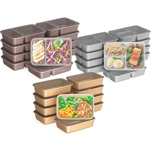 image:imageBentgo Prep Meal Prep Kit 1 2 amp 3Compartment Containers 60 Piece Set  Portion Control Stackable Microwave Freezer amp DishwasherSafe Reusable PFAS amp BPAFree Floral PastelsGleam Metallics