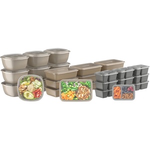 image:imageBentgo Prep Variety Kit 60 Piece Reusable Trays Bowls amp Snack Boxes  Portion Control Stackable CustomFit Lids Microwave Freezer amp DishwasherSafe PFAS amp BPAFree Floral PastelsGleam Metallics