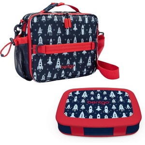 image:imageBentgo Prints Insulated Lunch Bag Set With Kids BentoStyle Lunch Box Space Rockets