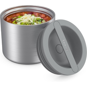 image:imageBentgo Stainless Steel Insulated Food Container LeakProof 19 fl oz  TripleLayer Insulation Vacuum Seal BuiltIn Handle Wide Opening Hot amp Cold Foods Stainless Steel SilverStainless Steel Silver